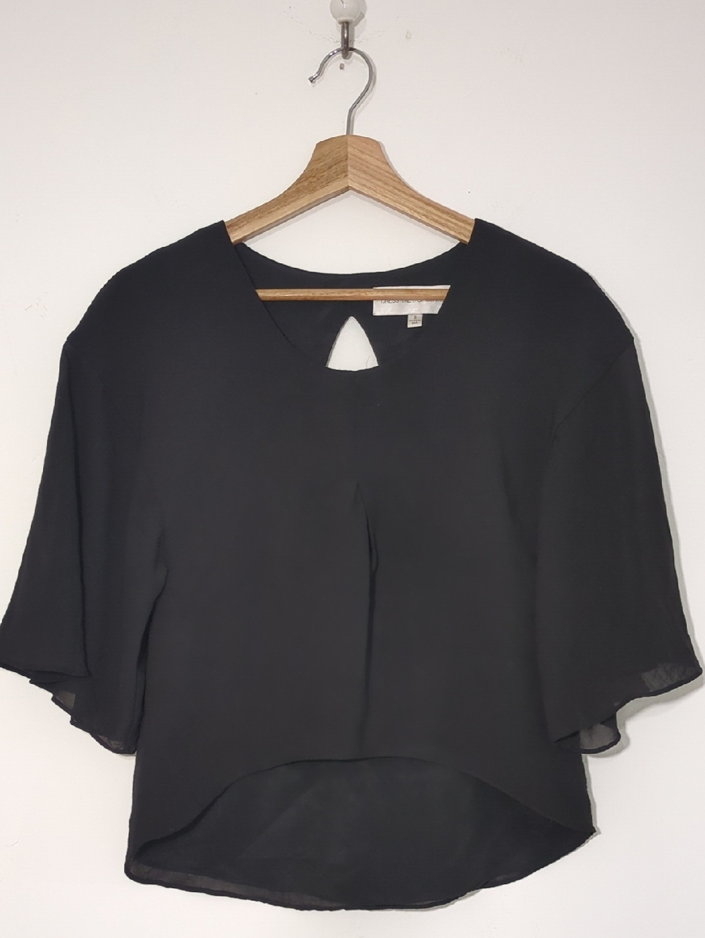 Dress the Population Black Short Sleeve Blouse